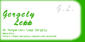 gergely lepp business card
